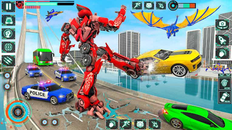 Dragon Robot Police Car Games Image