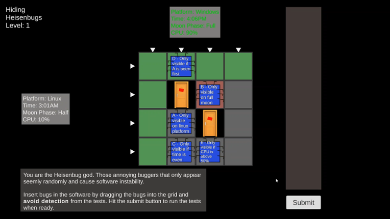 LDJam49- Hiding Heisenbugs Game Cover