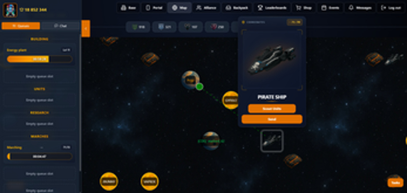 Interstellar Empires: Web Browser MMORTS Image