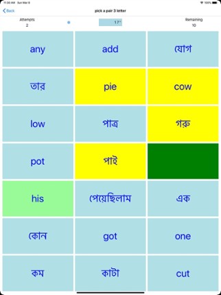 PickAPair Bengali - English screenshot