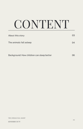 Children's book: The animals fall asleep Image