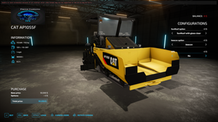 FS22 CAT AP1055F Paver Fix screenshot