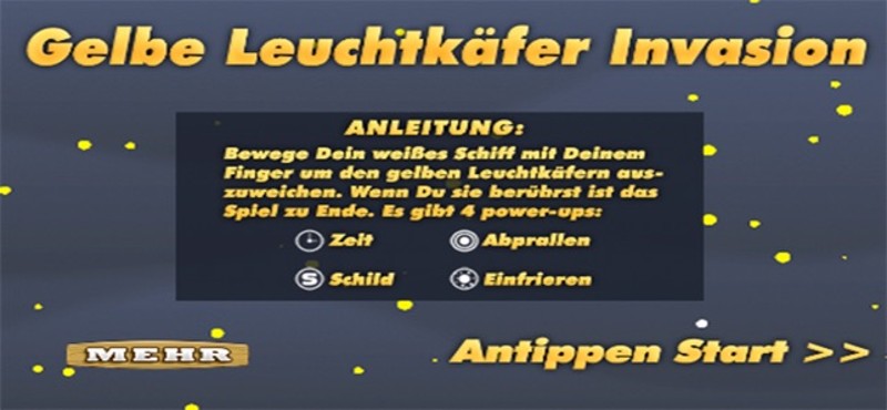 Gelbe Leuchtkäfer Invasion screenshot