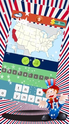 Guess The Flag And Geography Map Of 50 US States screenshot