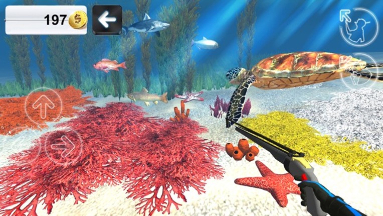 Hunter underwater spearfishing 3D screenshot