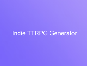 Indie TTRPG Generator Image