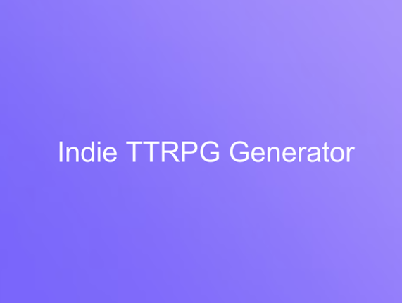 Indie TTRPG Generator Game Cover