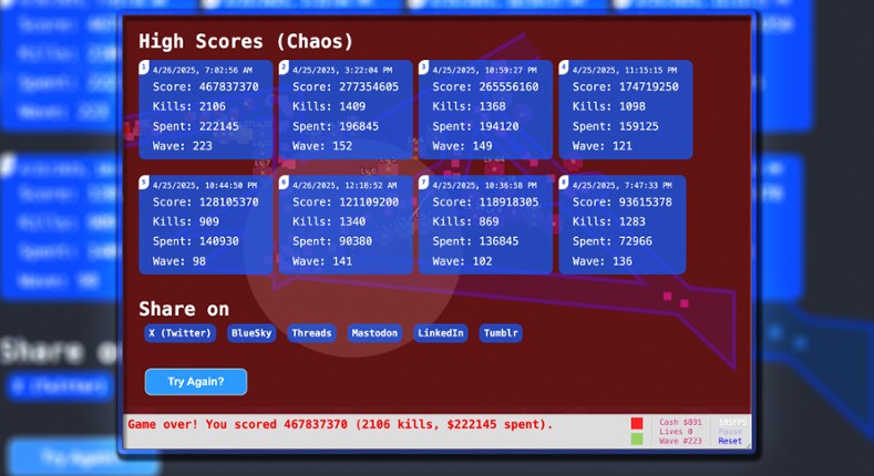 VisiTD - Monster War: Dying Fire - screenshot