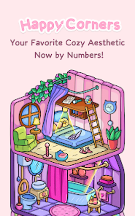 Happy Corners: Color by Number Image