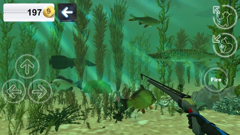 Hunter underwater spearfishing 3D screenshot