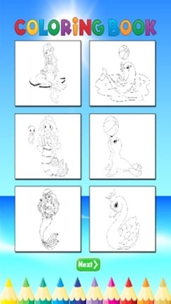 Mermaid Animal Coloring Book - for Kids Image