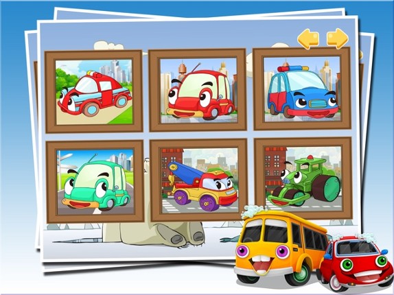 Car puzzle game - Learning for toddlers and children boys free educational with trucks and vehicles screenshot