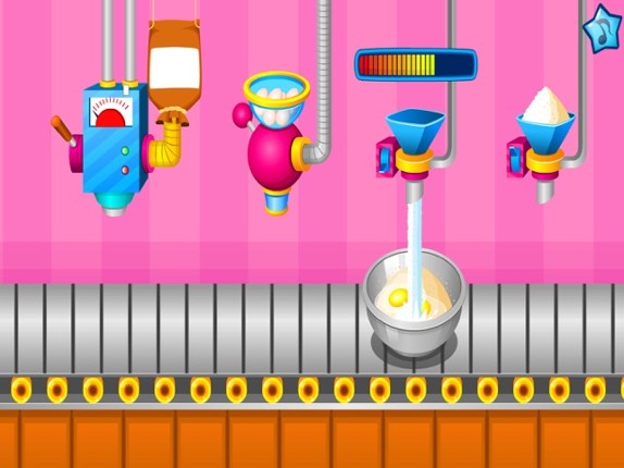 Cooking colorful cupcakes game screenshot