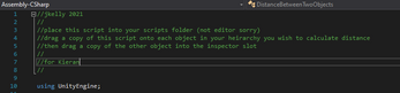 Unity Tool - Distance Between Two Objects Image