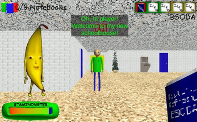 Baldi's Basics But Big Banana Helps Baldi Remastered Image