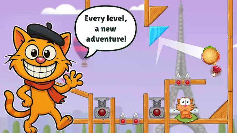 Hungry cat: physics puzzle Image