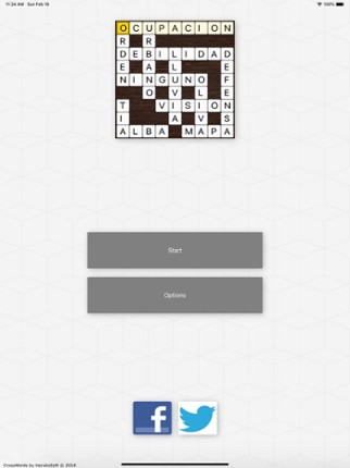 Crosword in Spanish screenshot