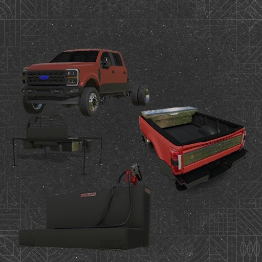 Games like FS25 2024 Ford F350 - CM + PJ Beds