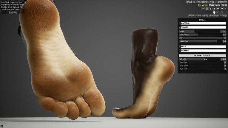 HAELE 3D - Feet Poses Lite - Drawing References screenshot