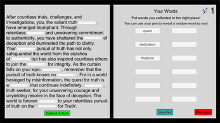 Platform for Truth screenshot