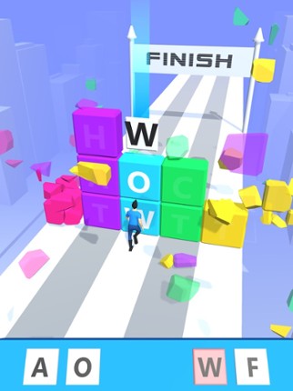 Words Run 3D Image
