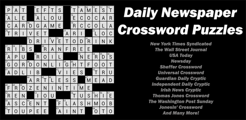 Daily Newspaper Crossword Puzzles Image