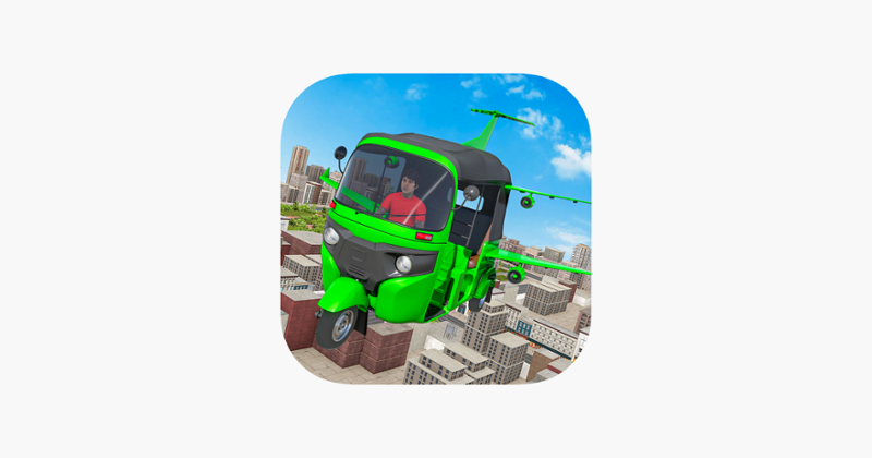 Flying Auto Rickshaw Simulator Game Cover