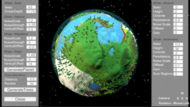 Procedural Planet Generation Image