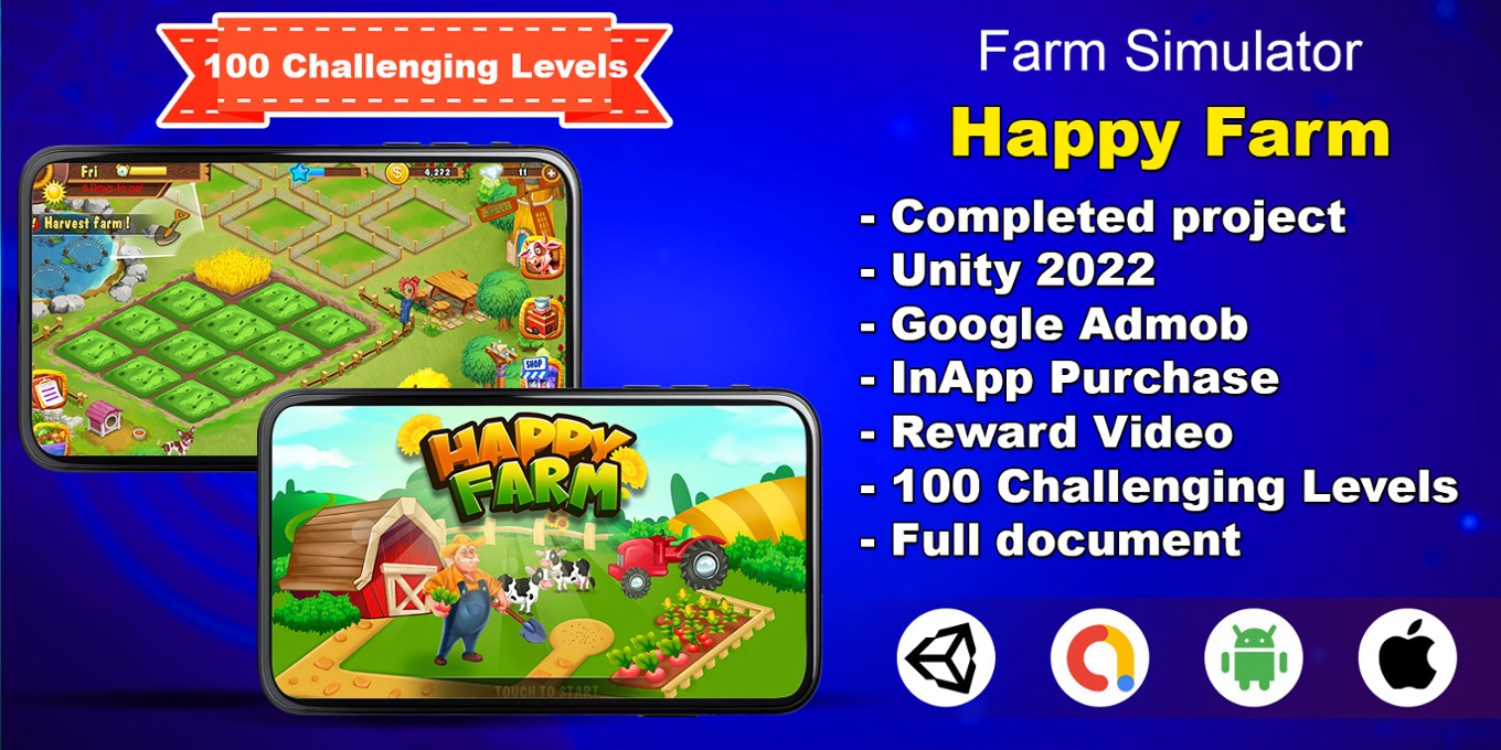Games like Happy Farm - Farm Game - Unity Source Code