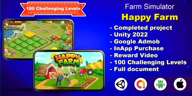 Happy Farm - Farm Game - Unity Source Code Image