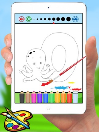 ABC Alphabet animals coloring book and drawing A-Z for kids Image