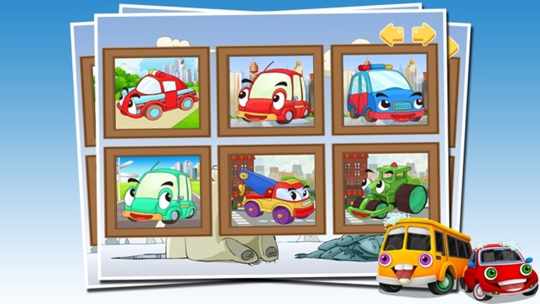 Car puzzle game - Learning for toddlers and children boys free educational with trucks and vehicles screenshot