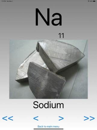 Chemical elements - Table screenshot