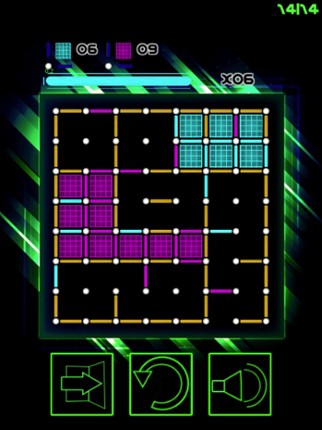 Dots and boxes neon timbiriche screenshot