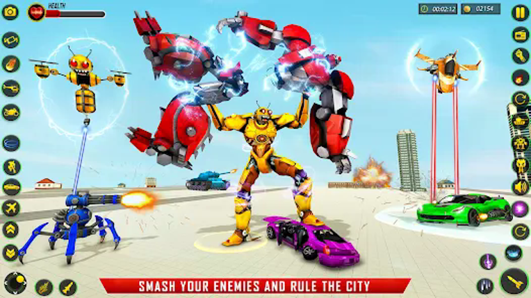 Bee Robot Car Transform Games screenshot