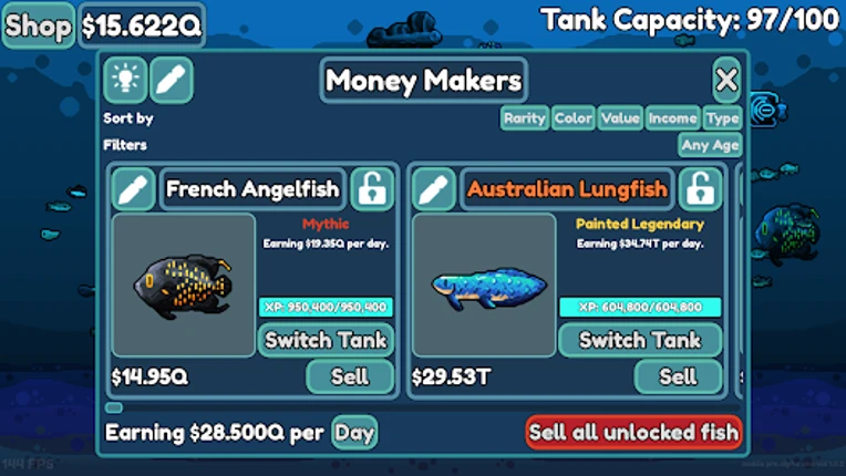Chillquarium screenshot