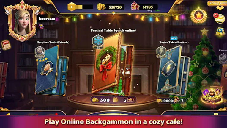Cafe Backgammon: Board Game Image