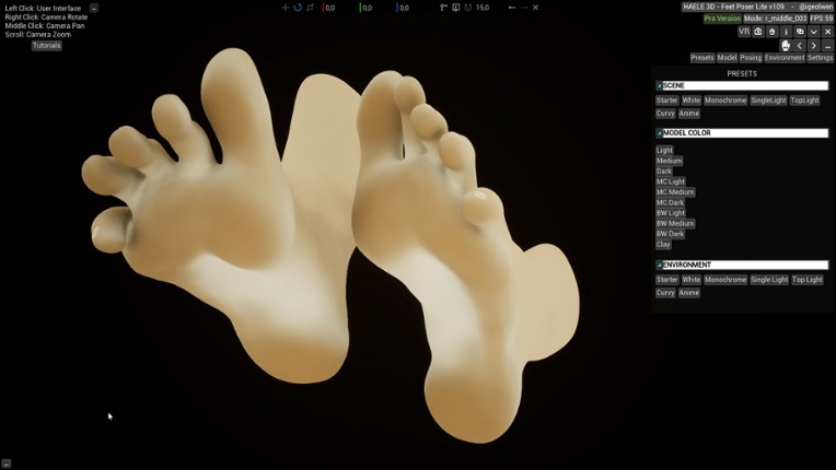 HAELE 3D - Feet Poses Lite - Drawing References screenshot
