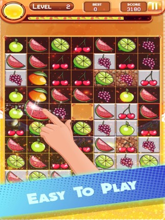Happy Fruit Bunny Match 3 Game Image