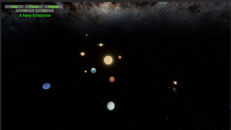 Solar System Music Player Image