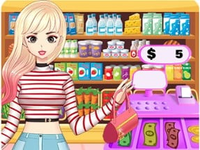 Supermarket Store Girl Image