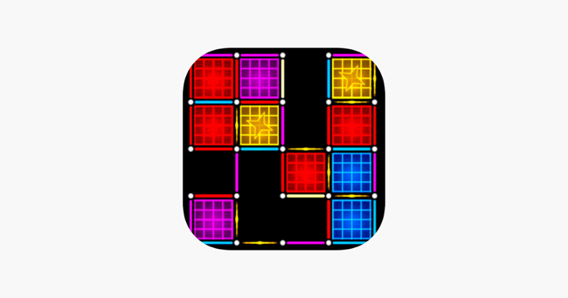 Dots and boxes neon timbiriche Image