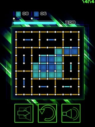 Dots and boxes neon timbiriche Image