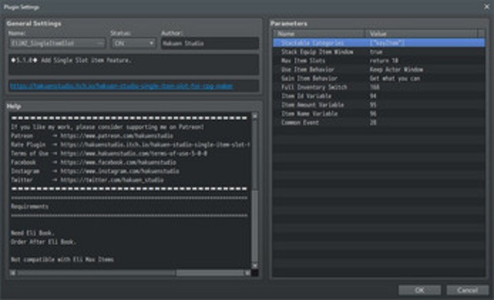 Hakuen Studio Single Item Slot for RPG Maker Image