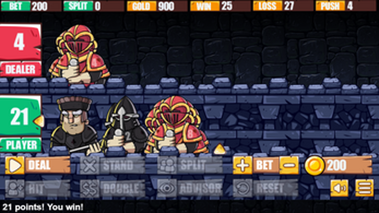 PopUp 21 - Fantasy Blackjack Trainer Image