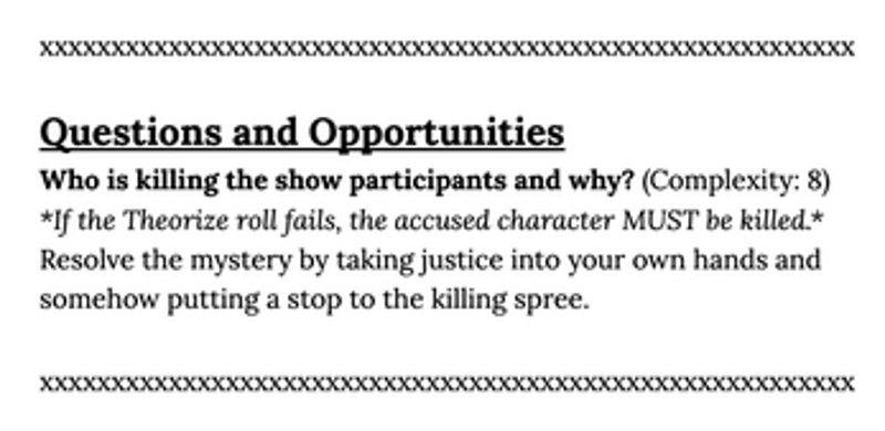 [Untitled Secret Killer Show] - A Brindlewood Bay Sweeps Week Mystery Image