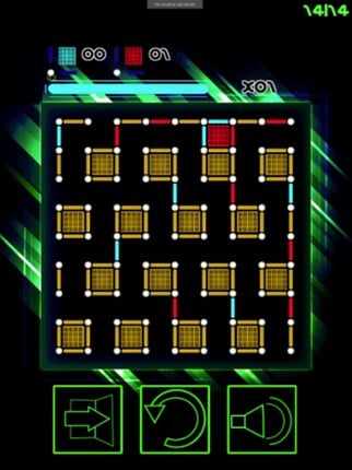 Dots and boxes neon timbiriche Image