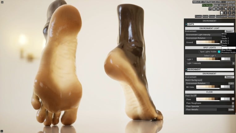 HAELE 3D - Feet Poses Lite - Drawing References screenshot