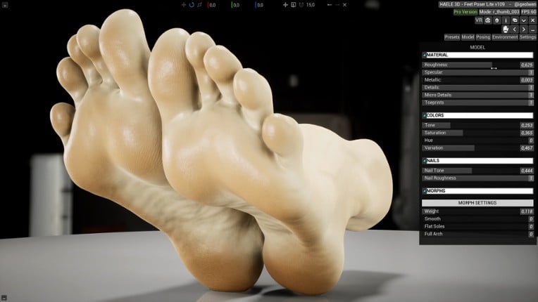 HAELE 3D - Feet Poses Lite - Drawing References screenshot