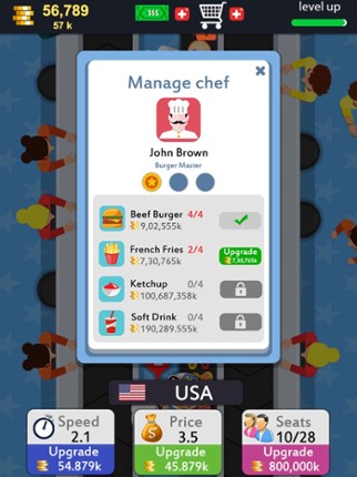 Idle Food Tycoon Game screenshot